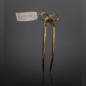 J.Crew Gold  Bow french hair pin